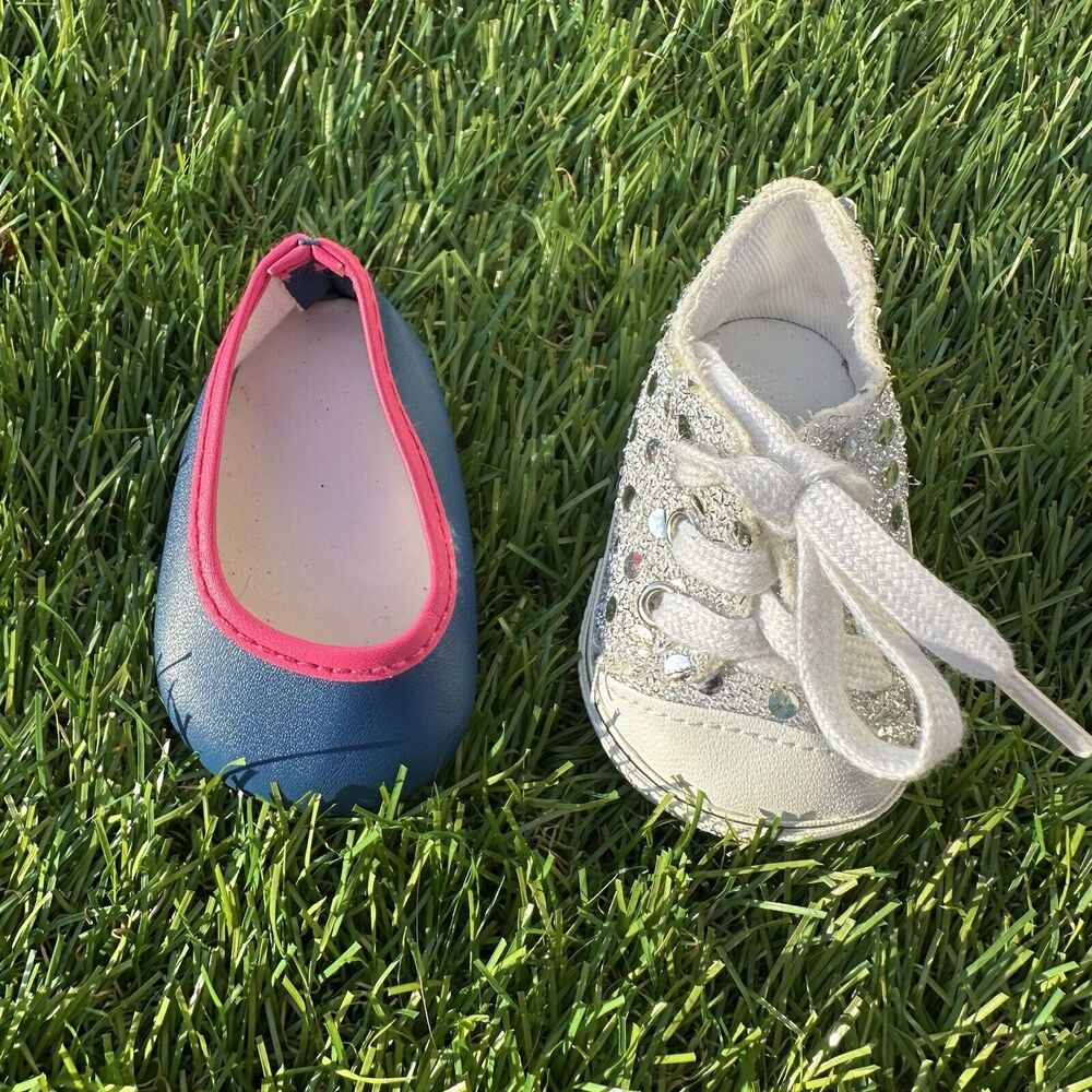 American Girl Company Blue and Pink Flat & Sparkly Tennis Shoe for 18" Doll